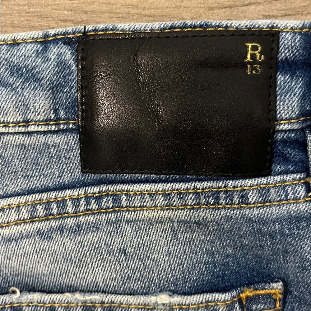 NWT R13 Boy Straight with Rips - Picture 9 of 14